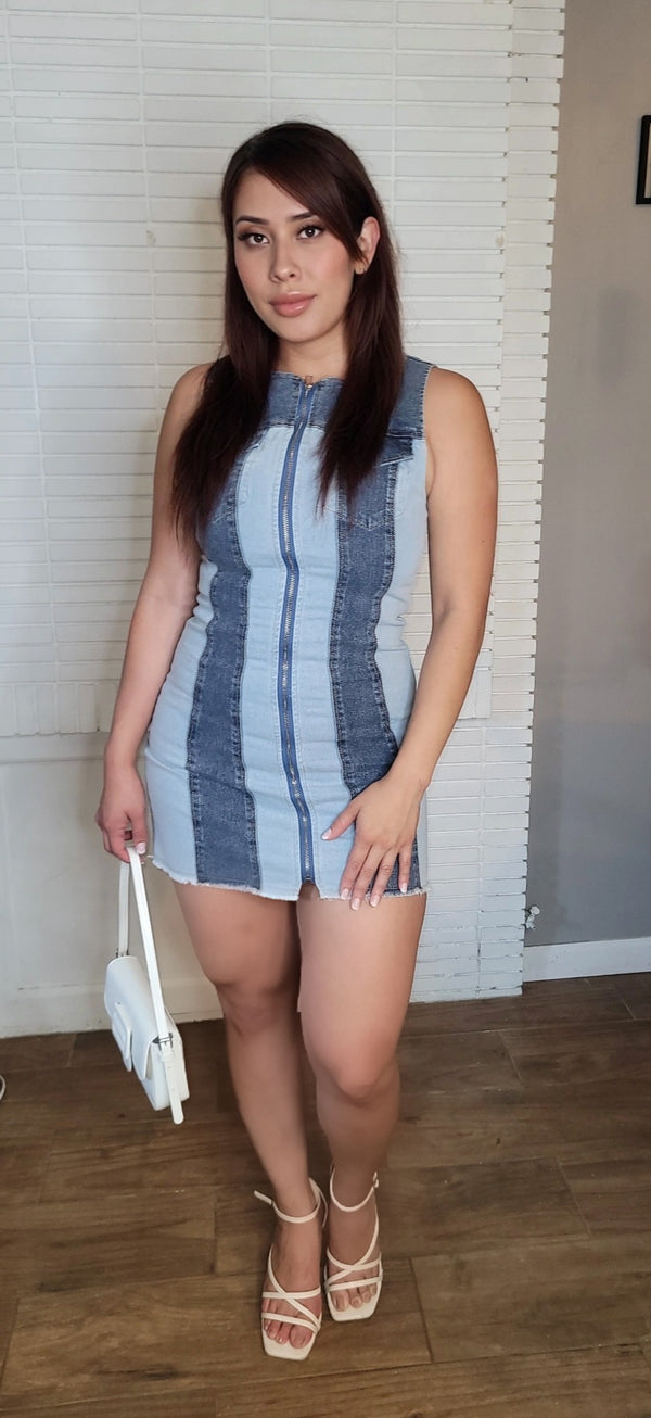 Angelique denim mini dress