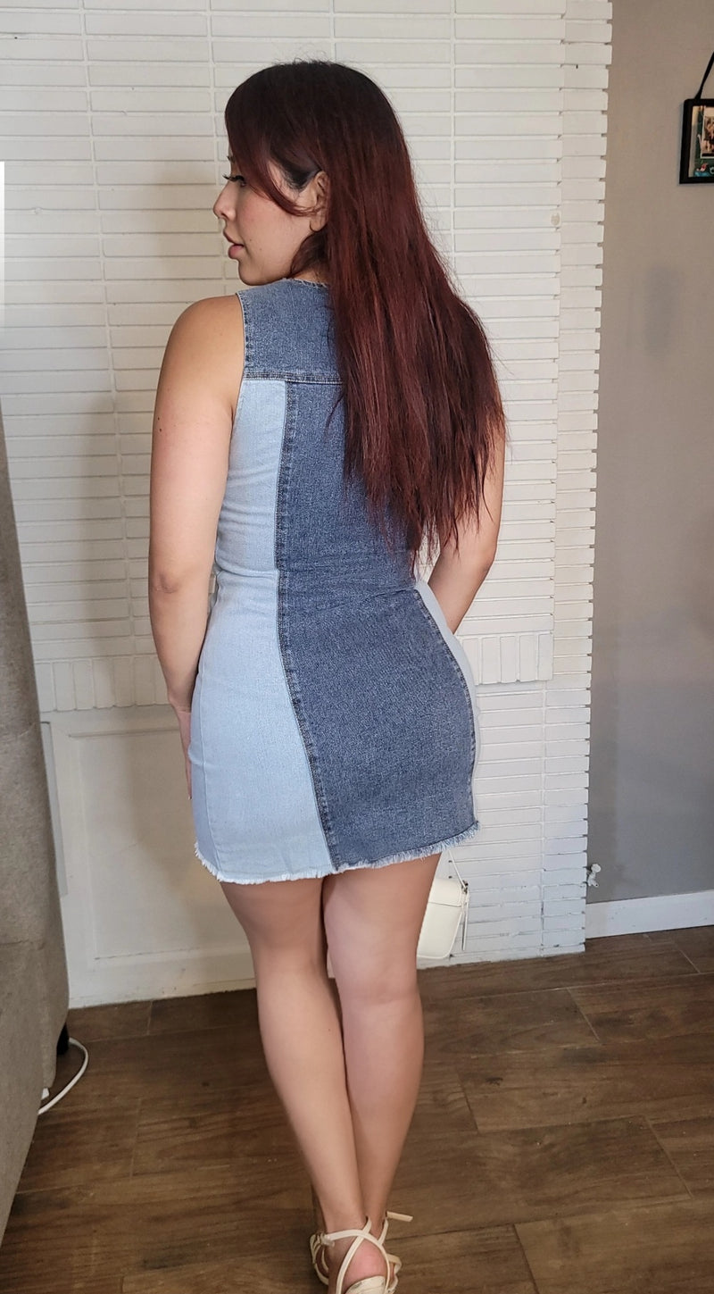 Angelique denim mini dress