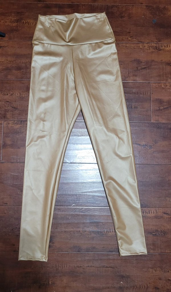 Leather pants (beige color)