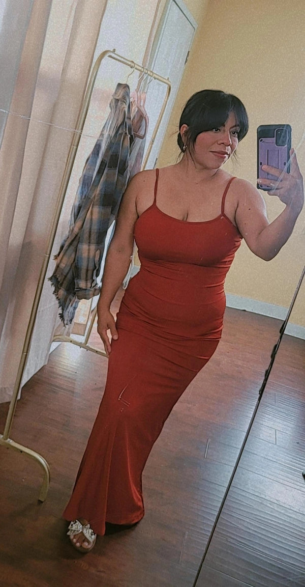 Briana riɓbed maxi dress