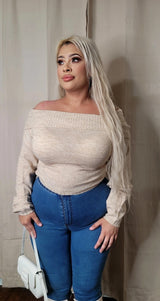 Tatiana off shoulder top( oatmeal)