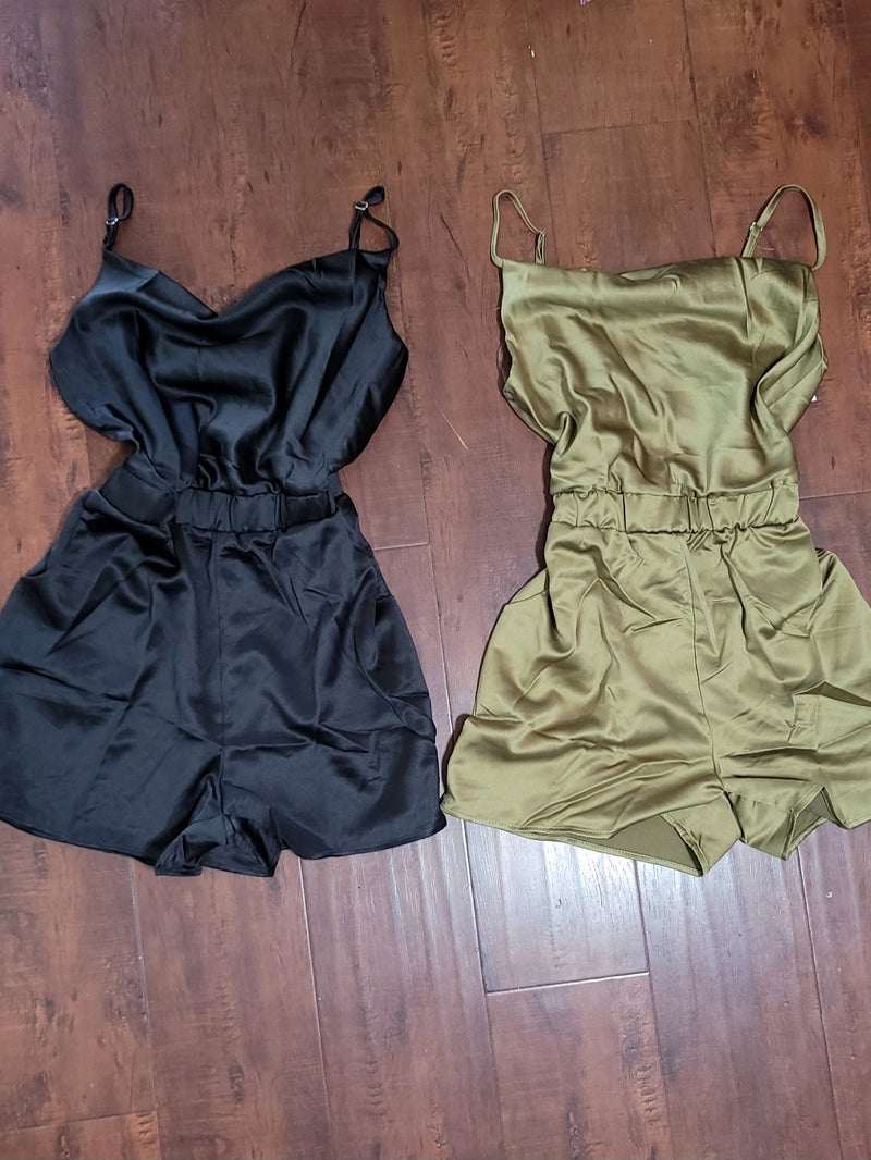 Cryss satin romper