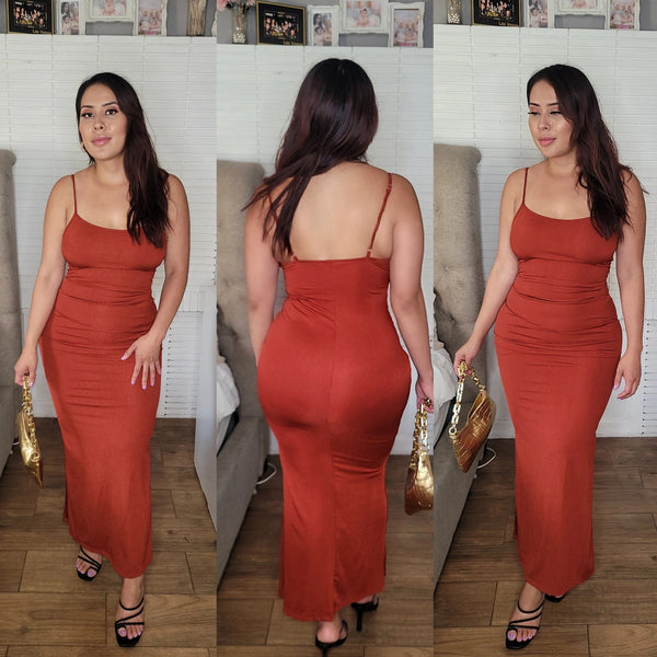 Briana riɓbed maxi dress