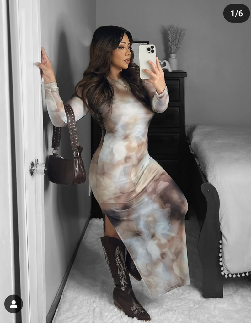 Nani mesh midi dress