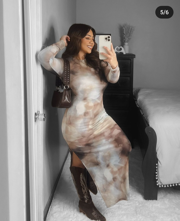 Nani mesh midi dress