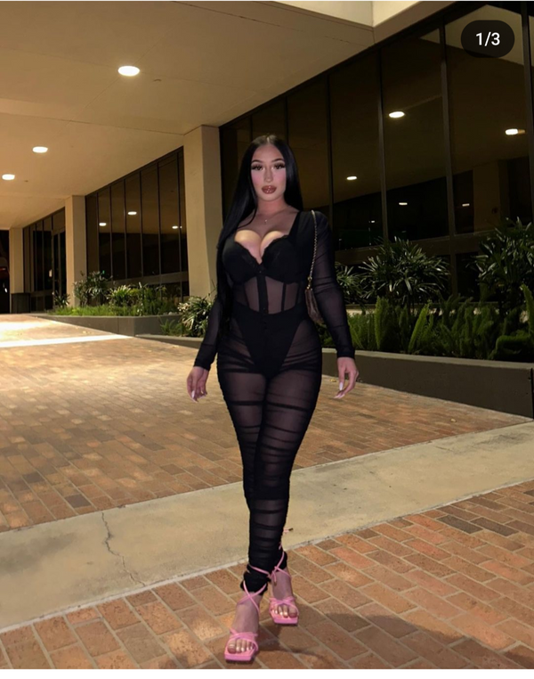 Girl of the nigth mesh jumpsuit