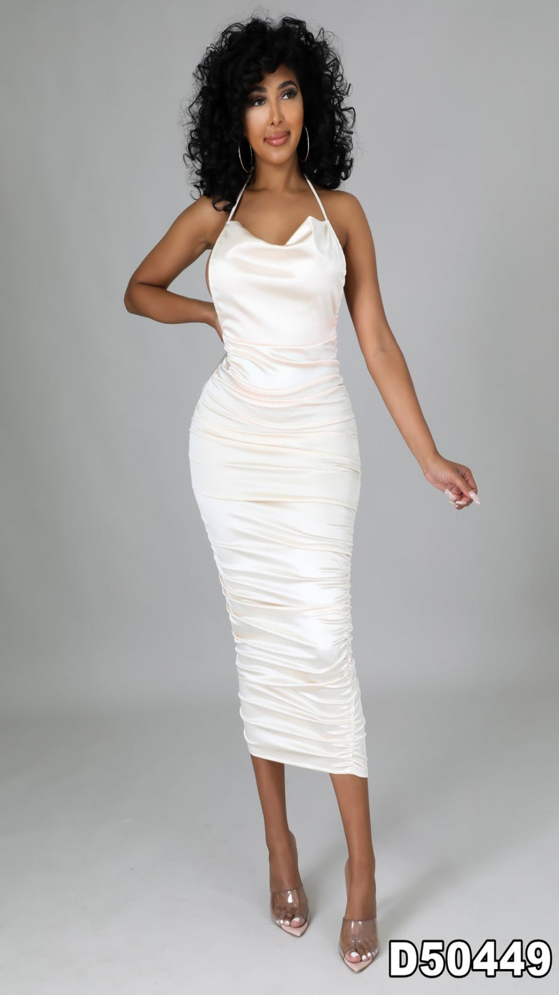 New level ruched midi dress